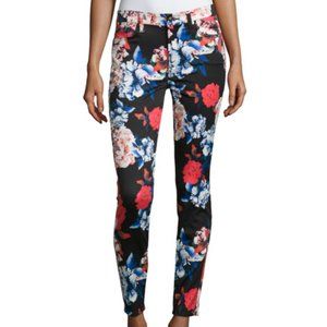 Holiday Mid-Rise Ankle Skinny Jeans - Peony Floral